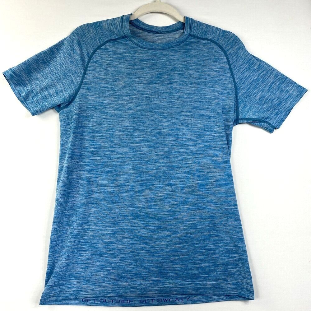 Lululemon Mens Metal Vent Tech Surge Size Small Blue Gym Running Shirt